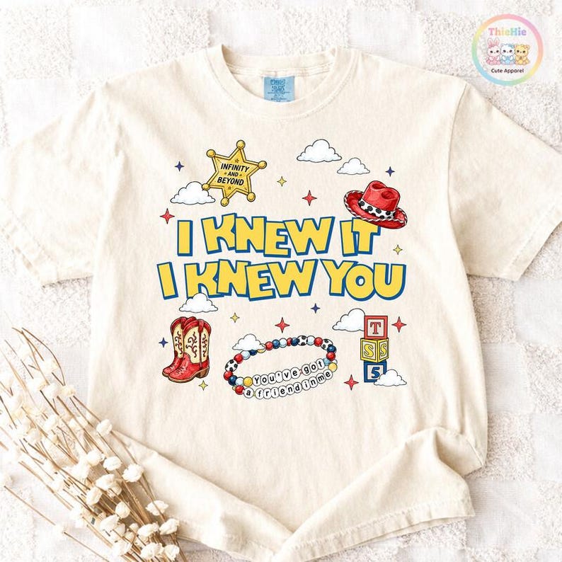 Camiseta Disneyland Pixar Toy Story 5 "Eu Sabia! Eu Sabia Que Você Era", Camiseta Infantil e Camiseta Toy Story 5, Camiseta de Aniversário Toy Story 5, Toy Story: Estamos Completando 5 Anos imagem 1