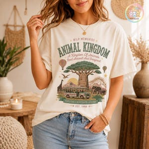 Camiseta Comfort Colors de Walt Disneyland World, Camiseta de Magic Kingdom, Epcot, Hollywood Studios y Animal Kingdom, Camiseta familiar a juego de Disneyworld imagen 1
