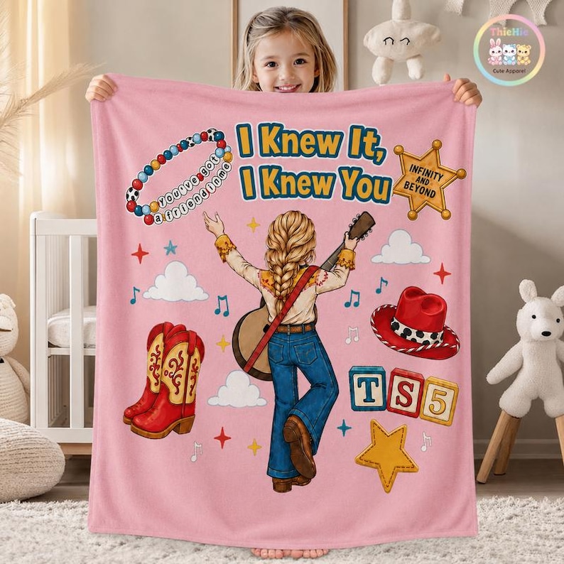 Ich kannte es, ich kannte Sie TS Fleece-Decke, Sie haben einen Freund in mir Toy Story 5 Decke, ich kannte es, ich kannte Sie TS Musik inspirierte Decke Bild 1