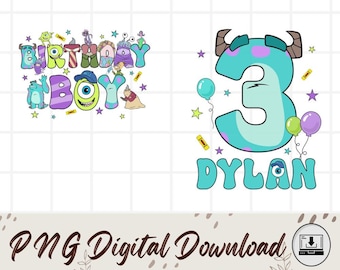 Personalized Disneyland Monster Inc Birthday Png Monster University Png Monster Incs Png Mike Wazowski Png Birthday Family Matching Png