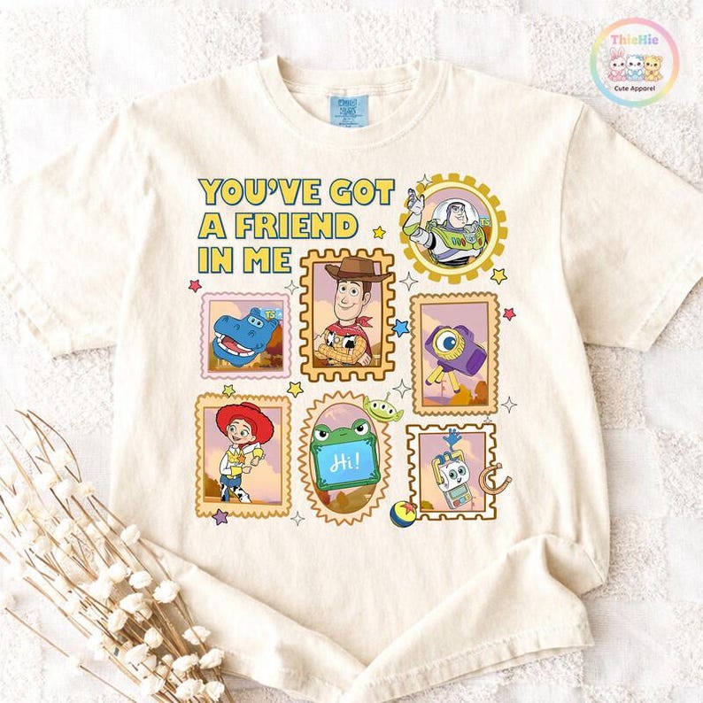 Shirt Toy Story 5 comfortkleuren, shirt I Knew It I Knew You, TS Toy Story 5 T-shirt, shirt comfortkleuren You've Got a Friend in Me afbeelding 1