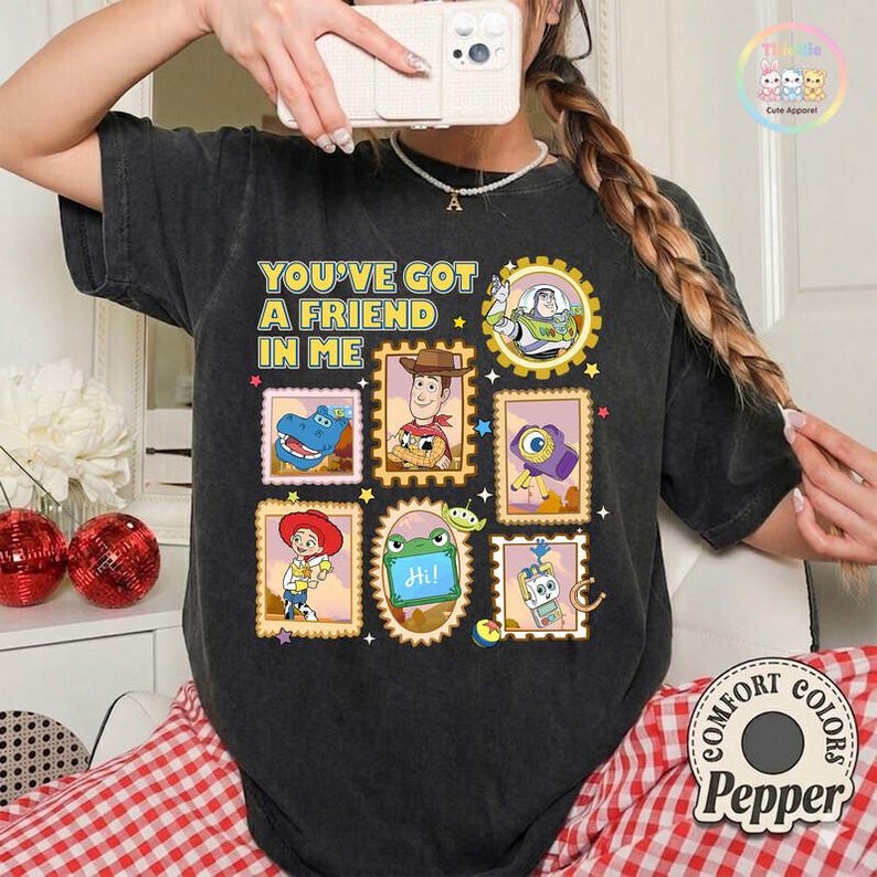 Shirt Toy Story 5 comfortkleuren, shirt I Knew It I Knew You, TS Toy Story 5 T-shirt, shirt comfortkleuren You've Got a Friend in Me afbeelding 3