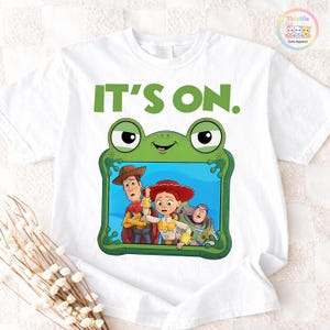 Comfort Colors I Knew It I Knew You Shirt, Disneyland TS Toy Story 5 Shirt, Toy Story Woody Buzz Lightyear Tee, Its on Frog Graphic Tee image 4