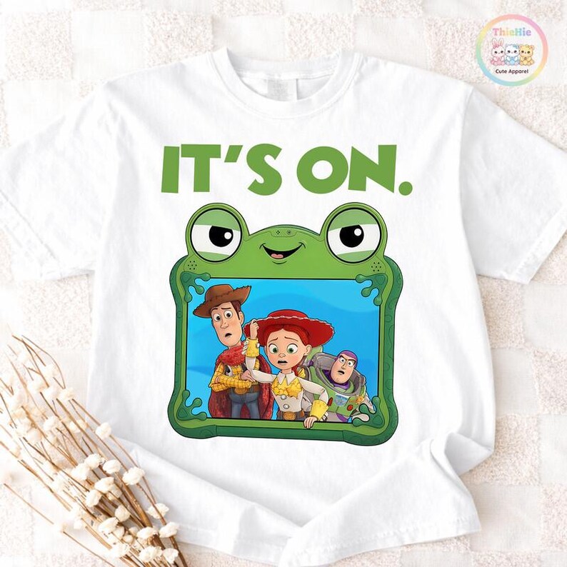 Comfort Colors I Knew It I Knew You Shirt, Disneyland TS Toy Story 5 Shirt, Toy Story Woody Buzz Lightyear Tee, Its on Frog Graphic Tee image 4