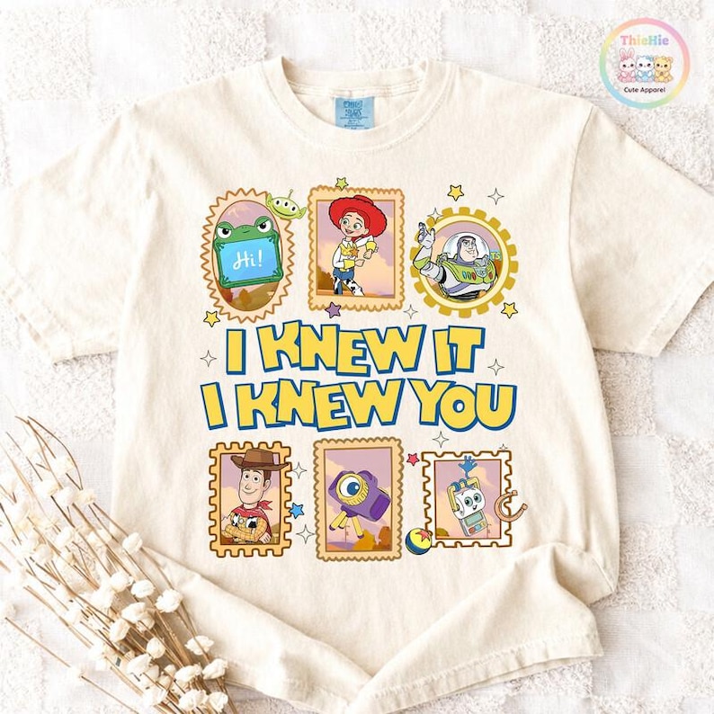 Comfort Colors Toy Story Shirt, I Knew It I Knew You Tee, TS and Toy Story 5 Tee, Woody Buzz Lightyear Shirt, You've Got a Friend Tee image 1