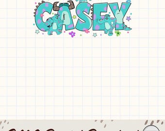 Custom Name Monster Inc Png, Personalized Disneyland Monster Inc Png, Disneyword 2026 Png, Disneyland Family Matching Trip Png