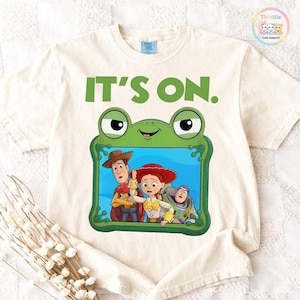 Comfort Colors I Knew It I Knew You Shirt, Disneyland TS Toy Story 5 Shirt, Toy Story Woody Buzz Lightyear Tee, Its on Frog Graphic Tee image 1