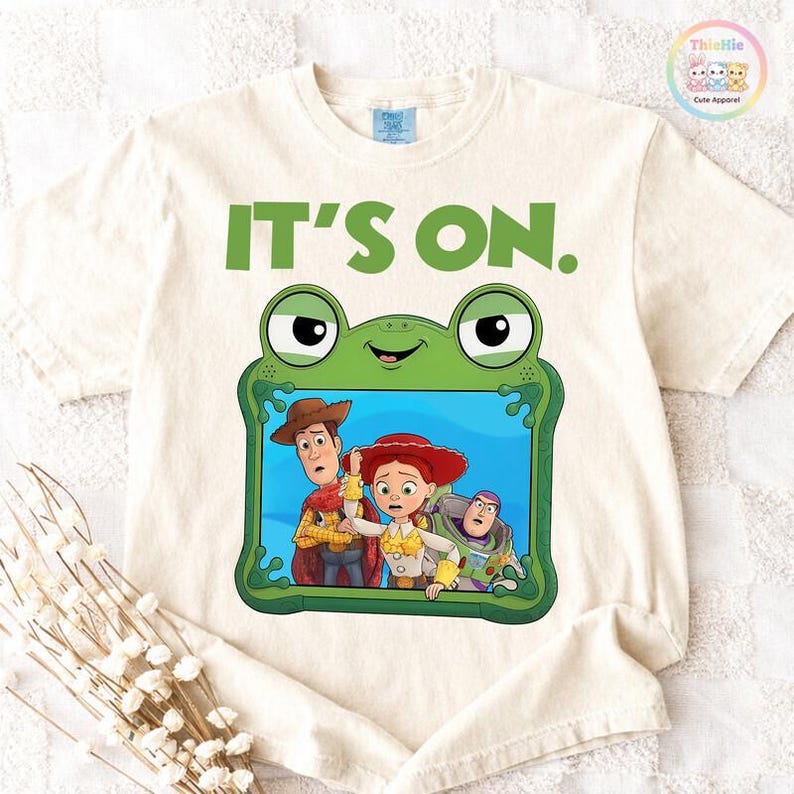 Comfort Colors I Knew It I Knew You Shirt, Disneyland TS Toy Story 5 Shirt, Toy Story Woody Buzz Lightyear Tee, Its on Frog Graphic Tee image 1