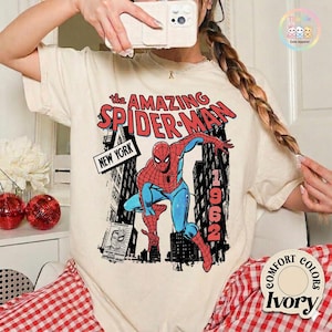 Vintage Amazing Spider-Man Comfort Colors Shirt, Retro MCU Comics Cover Tee, MCU Fan Gift, Spiderman Graphic Shirt, MCU Trip Tee image 1