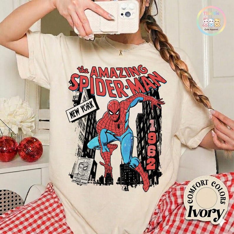 Vintage Amazing Spider-Man Comfort Colors Shirt, Retro MCU Comics Cover Tee, MCU Fan Gift, Spiderman Graphic Shirt, MCU Trip Tee image 1