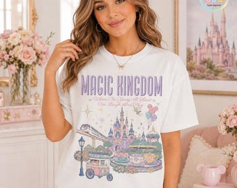 Retro Walt Disneyland World Shirt Magic Kingdom Epcot Hollywood Studios Animal Kingdom Tee Family Vacation Shirt Disneyworld Trip T-Shirt