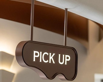 Custom Light Box, Pick Up Here Sign, LED Business Sign, Order Here Sign, Double Sided Sign, Business logo Sign, Glow Box, Cabinet Sign