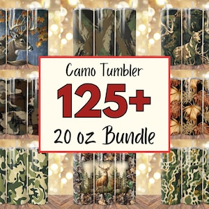 125+ kamouflagemugg, digital kamouflagemugg, Hunting Life-muggsäck, 20oz kamouflagemuggsäck, Army Life PNG, sublimeringsmönster med kamouflage