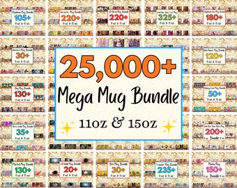 25,000 + Mega Mug Wrap Bundle, Teacher 11oz Mug, Nurse 15oz Mug, Glitter Mug, Coffee Mug, Highland Cow Mug, Sarcastic Mug, Christian Mug PNG
