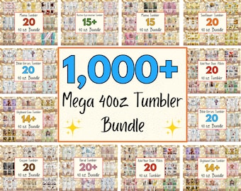 1,000 + Mega 40oz Tumbler Wrap, Mama 40oz Wrap, Sunflower 40oz Wrap, Teacher 40oz Wrap, Highland Cow 40oz Wrap, Add Your Own Photo Tumbler