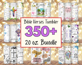 350+ Bible Verse Tumbler Wrap Bundle, Christian Tumbler Wrap, Bible Quotes Tumbler wrap Designs, 20oz Sublimation Faith Tumbler Wrap