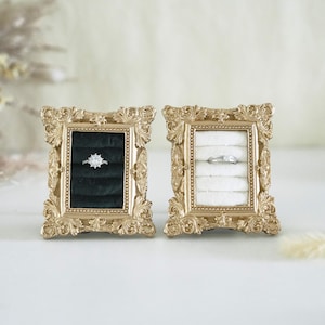 Romantic Jewelry Display Stand | Decorative Ring Holder Plate | Vintage Style Wedding Ring Dish for Couples Gift