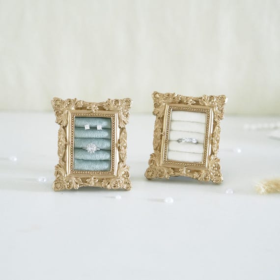 Vintage Ring Holder Tray | Elegant Jewelry Display Stand | Wedding Ring Organizer for Engagement & Bridal Decor