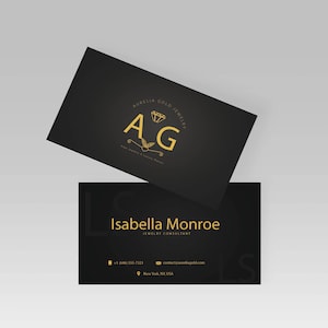 Luxury Jewelry Business Card Templates with QR Code | 2 Elegant Canva Designs | Editable Jewelry Branding Cards | Instant Download