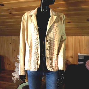 Boho Chic Jacket-Upcycled Jacket- Shabby chic style- Bohemian