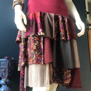 Boho chic dress- bohemian style-hippie dress-festival dress-altered couture-upcycled clothes