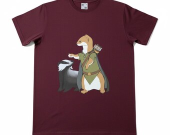 Ranger Stoat T-Shirt: Unisex Cotton D&D Daggerheart Fantasy TTRPG Tee