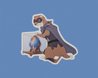 Rogue Stoat Large Vynil Sticker - D&D, Daggerheart, TTRPG Sticker