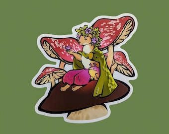 Druid Stoat and Magic Frog Vinyl Sticker – D&D, Daggerheart, TTRPG
