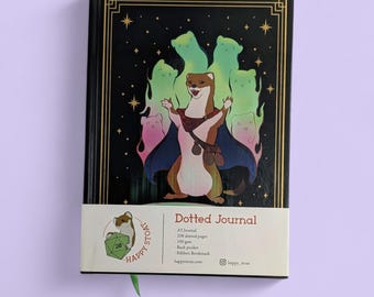 A5 Dotted Journal - Warlock Stoat, D&D, Daggerheart, TTRPG notebook