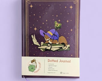A5 Dotted Journal - Wizard Stoat, D&D, Daggerheart, TTRPG notebook