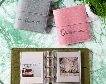 Personalized Instax Photo Album, Leather Photo Album, Vintage Style Scrapbook, Custom Wedding Guest Book Photo Album, Polaroid Album