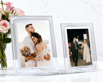 Personalized Transparent Glass Photo Frames | Multi-Size Desktop Display | Tabletop Memory Frames | DIY Polaroid & Instax Photos