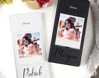Personalized Instax Photo Album, Leather Photo Album, Vintage Style Scrapbook, Custom Wedding Guest Book Photo Album, Polaroid Album