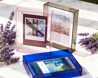 Cadre photo acrylique de Noël personnalisé, écran transparent coloré, écran photo créatif, mini cadre photo, grand cadre, affichage d'oeuvres d'art