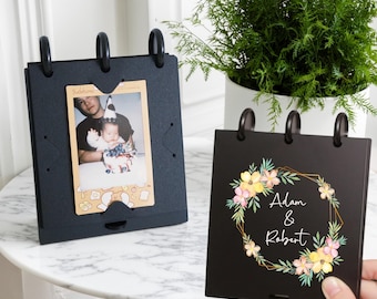 Personalized Hardcover Photo Album for Instax Mini/SQ/Wide & Polaroid 600/i-Type | 20 Pockets | Handmade Writable Album