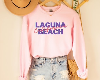 Retro Laguna Beach Sweatshirt, Oversized Crewneck, Laguna Beach California Gift, 80s Aesthetic, Laguna Beach Shirt, California Beach Sweater