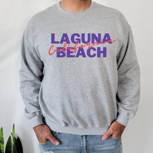 Retro Laguna Beach Sweatshirt, Oversized Crewneck, Laguna Beach California Gift, 80s Aesthetic, Laguna Beach Shirt, California Beach Sweater