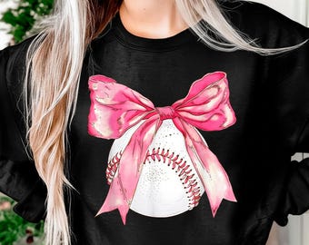 Baseball Mama Kokette Rosa Schleife Muttertag Baseball Mama Sublimation PNG, druckbare Kunst, Crafting Design, Dtf Design, Vektor, digital