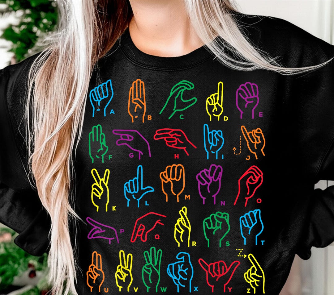 Craftin Asl ASL Alphabet Hands Deaf Awareness Language Educator Sublimation PNG ...