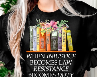 Cuando la injusticia se convierte en ley, la resistencia se convierte en deber (PNG), arte imprimible, diseño de manualidades, diseño DTF, vector, descarga digital