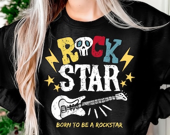 Born To Be A Rockstar Rock and Roll Rock On Sublimation PNG, Printable Art, Crafting Design, Dtf Design, Vector, Digital Download