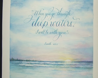 Custom Calligraphy Art for Spiritual Poetry or Scripture