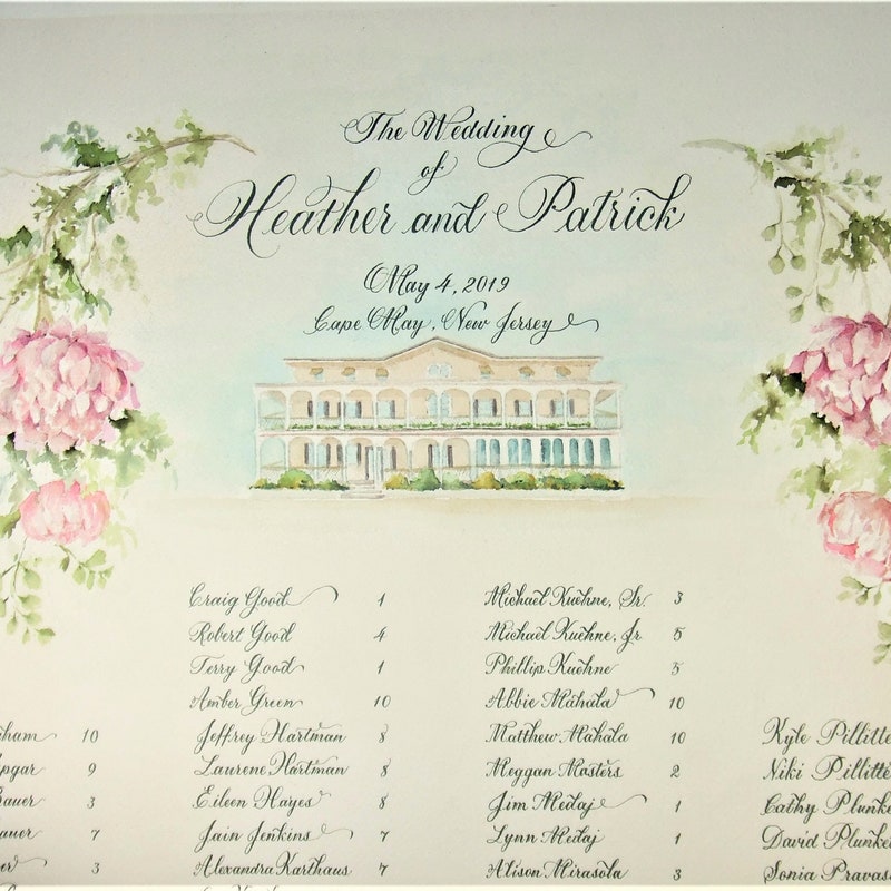 Seating Chart Frame Etsy