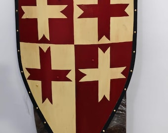 Antiek middeleeuws "schild 28 inch | Schild grote muur | Handgemaakt