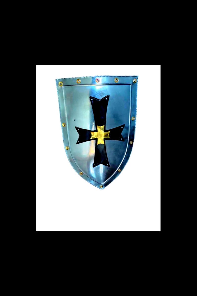 Medieval Steel Templar Knight Shield | Cosplay Armor (24