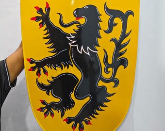 Viking  Medieval Knight 24'' Shield  Crusader Wall Décor Handcrafted