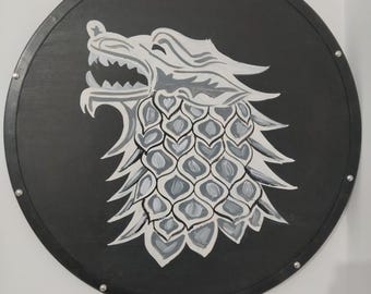 Medieval Shield Handcrafted Black Nordic Norse Décor |  Decorative Viking Shield