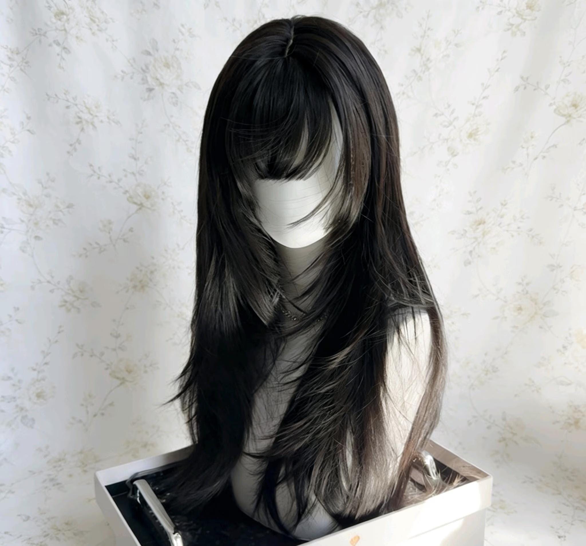 ストレートブラックウィッグ - Etsy 日本