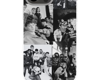 Funda para teléfono con collage de la banda December10 / Funda negra y blanca para iPhone y Samsung