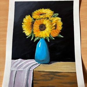 Sunflower Acrylic Painting